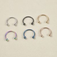 Simple Style U Shape Stainless Steel Lip Stud Nose Ring In Bulk main image 5
