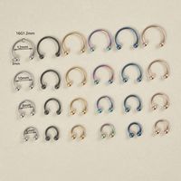 Simple Style U Shape Stainless Steel Lip Stud Nose Ring In Bulk main image 4