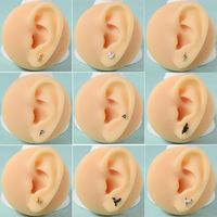 1 Piece Simple Style Cool Style Geometric Snake Lightning Stainless Steel Ear Studs main image 4