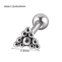 1 Piece Simple Style Cool Style Geometric Snake Lightning Stainless Steel Ear Studs sku image 2
