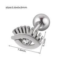 1 Piece Simple Style Cool Style Geometric Snake Lightning Stainless Steel Ear Studs sku image 3