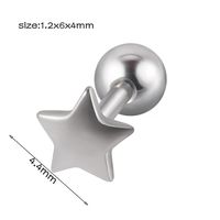 1 Piece Simple Style Cool Style Geometric Snake Lightning Stainless Steel Ear Studs sku image 4