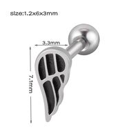 1 Piece Simple Style Cool Style Geometric Snake Lightning Stainless Steel Ear Studs sku image 5