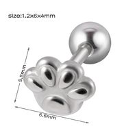 1 Piece Simple Style Cool Style Geometric Snake Lightning Stainless Steel Ear Studs sku image 6