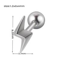 1 قطعة أسلوب بسيط أسلوب رائع هندسي ثعبان برق ستانلس ستيل ترصيع الأذن sku image 8