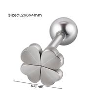 1 Piece Simple Style Cool Style Geometric Snake Lightning Stainless Steel Ear Studs sku image 9