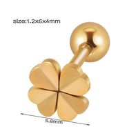 1 Piece Simple Style Cool Style Geometric Snake Lightning Stainless Steel Ear Studs sku image 24