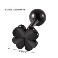 1 Piece Simple Style Cool Style Geometric Snake Lightning Stainless Steel Ear Studs sku image 17