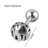 1 Piece Simple Style Cool Style Geometric Snake Lightning Stainless Steel Ear Studs sku image 10
