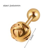 1 Piece Simple Style Cool Style Geometric Snake Lightning Stainless Steel Ear Studs sku image 25