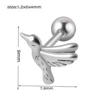 1 Piece Simple Style Cool Style Geometric Snake Lightning Stainless Steel Ear Studs sku image 11