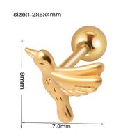 1 Piece Simple Style Cool Style Geometric Snake Lightning Stainless Steel Ear Studs sku image 26