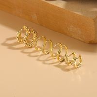 1 Pair Cute Simple Style Commute Square Plating Inlay Copper Zircon 14k Gold Plated Hoop Earrings main image 8