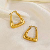 1 Paar Elegant Dame Geometrisch Überzug Rostfreier Stahl 18 Karat Vergoldet Ohrringe sku image 2