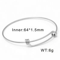 Pendentif Coréen Chiffre Creux Bracelet En Acier Inoxydable En Gros Nihaojewelry sku image 1