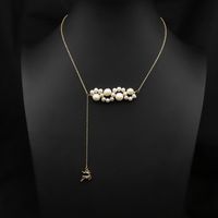 Retro Round Freshwater Pearl Copper Plating 18k Gold Plated Necklace main image 1