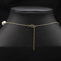 Retro Round Freshwater Pearl Copper Plating 18k Gold Plated Pendant Necklace main image 4