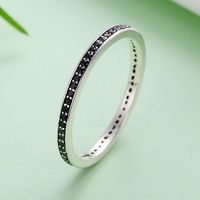 Casual Round Heart Shape Sterling Silver Inlay Zircon Rings main image 1