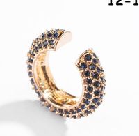 Wholesale Jewelry Exaggerated C Shape Alloy Zircon Inlay Ear Clips sku image 5