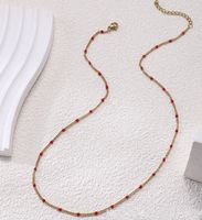 Stainless Steel Casual Hawaiian Epoxy Plating Colorful Necklace sku image 3