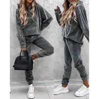 Outdoor Street Women's Casual Solid Color Cotton Blend Polyester Pants Sets Pants Sets main image 4