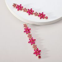 Wholesale Jewelry Elegant Luxurious Romantic Geometric Leaves Flower Zinc Alloy Rhinestones Inlay Dangling Earrings sku image 3