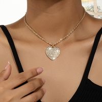 Wholesale Jewelry Ins Style Heart Shape Alloy Rhinestones Pendant Necklace main image 9