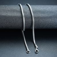 Simple Style Solid Color Titanium Steel Plating Necklace sku image 1