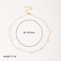 Ig Style Sweet Solid Color Copper 18k Gold Plated Freshwater Pearl Necklace In Bulk sku image 1