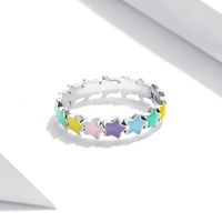 Casual Colorful Star Sterling Silver Rings In Bulk main image 2