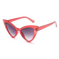 Retro Solid Color Leopard Ac Cat Eye Full Frame Women's Sunglasses sku image 9