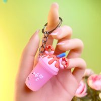 Cute Ice Cream Letter Silica Gel Women's Bag Pendant Keychain sku image 2
