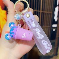 Cute Ice Cream Letter Silica Gel Women's Bag Pendant Keychain sku image 9
