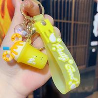 Cute Ice Cream Letter Silica Gel Women's Bag Pendant Keychain sku image 12