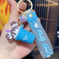 Cute Ice Cream Letter Silica Gel Women's Bag Pendant Keychain sku image 11