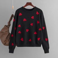 Women's Sweater Long Sleeve Sweaters & Cardigans Casual Heart Shape sku image 2