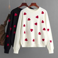 Women's Sweater Long Sleeve Sweaters & Cardigans Casual Heart Shape main image 1