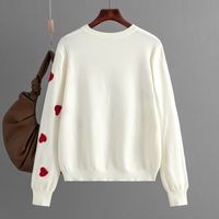 Women's Sweater Long Sleeve Sweaters & Cardigans Casual Heart Shape main image 3
