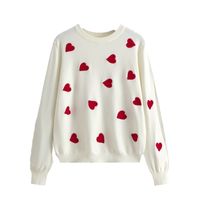 Women's Sweater Long Sleeve Sweaters & Cardigans Casual Heart Shape main image 2