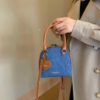 Women's All Seasons Denim Solid Color Elegant Vacation Streetwear Sewing Thread Semicircle Zipper Handbag sku image 3