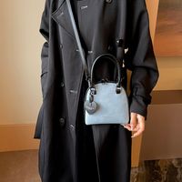 Women's All Seasons Denim Solid Color Elegant Vacation Streetwear Sewing Thread Semicircle Zipper Handbag sku image 2