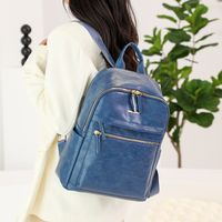 Solid Color Travel Shopping Women's Backpack main image 3
