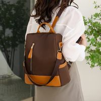 Waterproof Anti-theft Color Block Casual Travel Women's Backpack main image 3