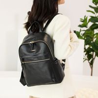Solid Color Travel Shopping Women's Backpack main image 2