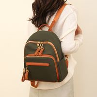 Waterproof Solid Color Casual Shopping Women's Backpack main image 2