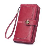Women's Solid Color Pu Leather Zipper Buckle Wallets sku image 1