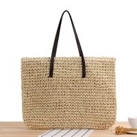 Women's Large Spring&summer Cotton Rope Basic Straw Bag sku image 1