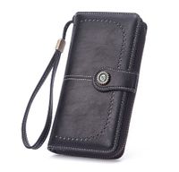 Women's Solid Color Pu Leather Zipper Buckle Wallets sku image 2