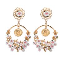Wholesale Jewelry Elegant Retro Flower Alloy Drop Earrings sku image 3