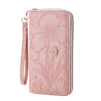 Women's Solid Color Flower Pu Leather Zipper Wallets main image 3